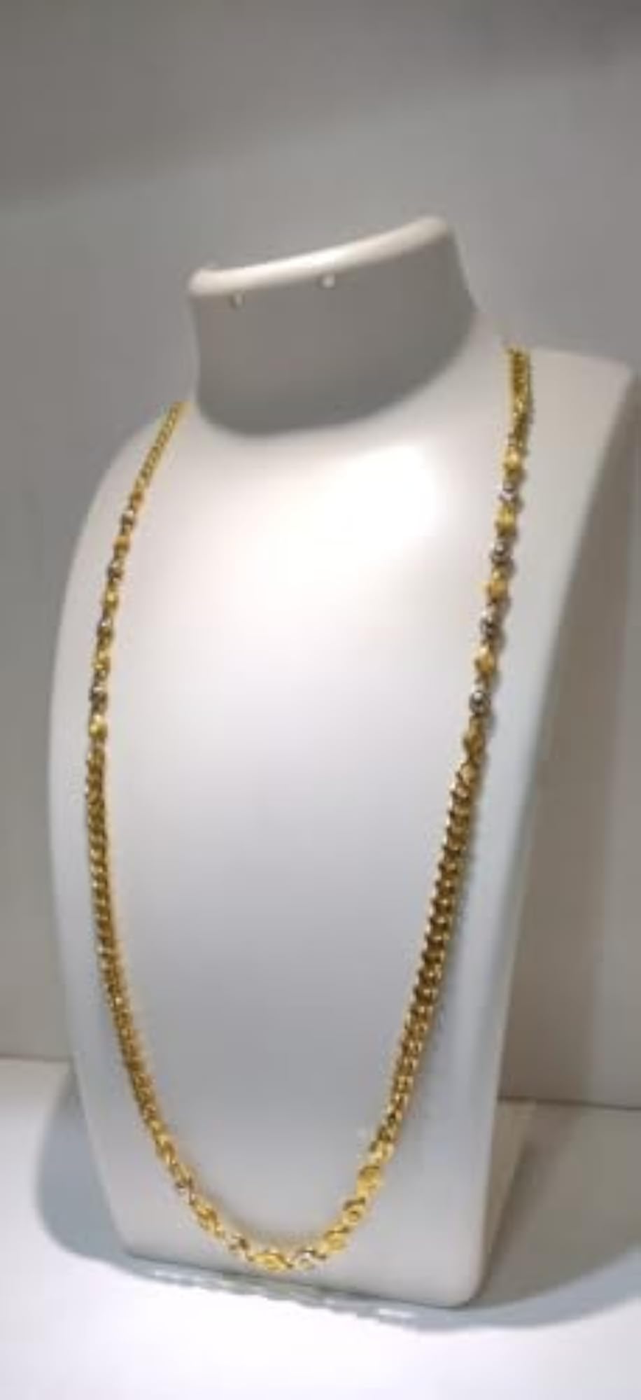 Men's Gold Plated Delicate Chain Necklace, Elegant Design